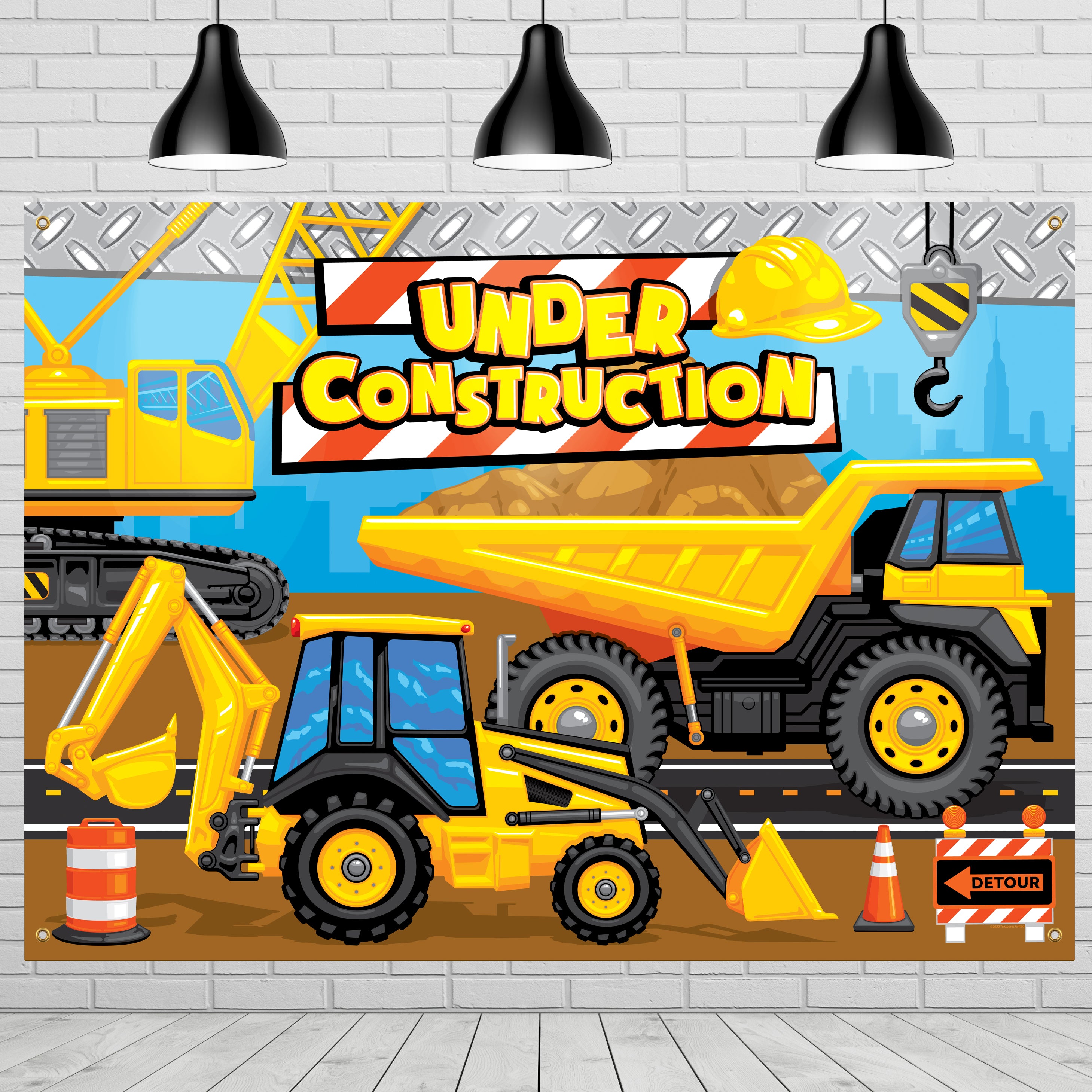 Construction Backdrop - Construction Party Supplies