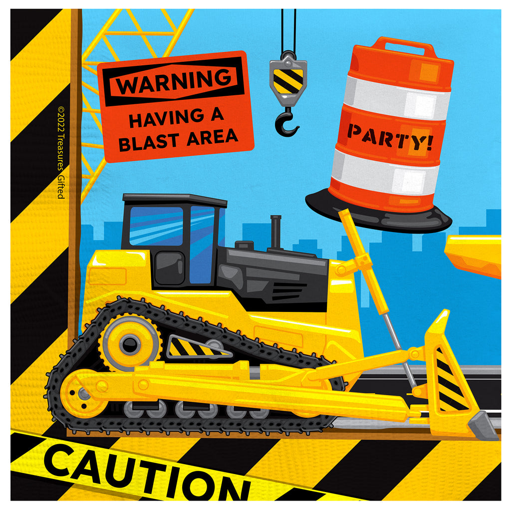 Construction Napkins - Construction Party Supplies
