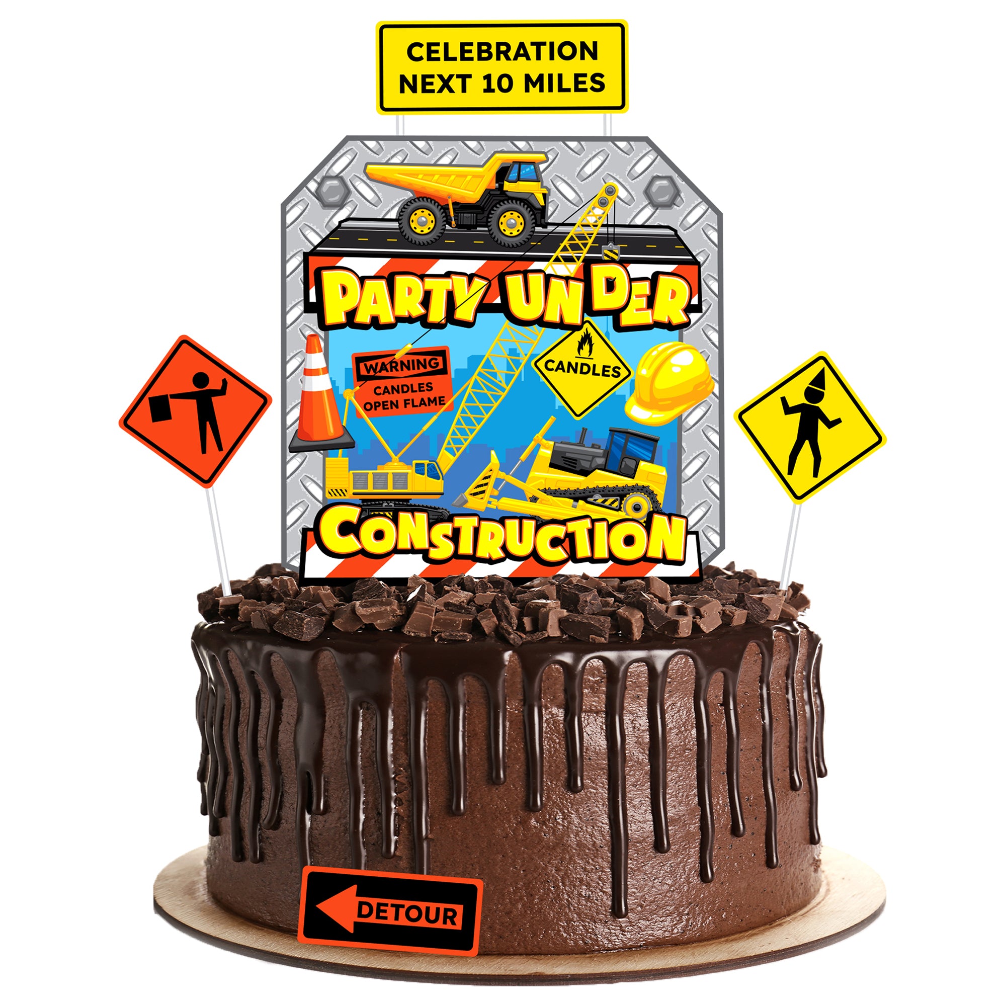 Construction Cake Topper - Construction Party Supplies