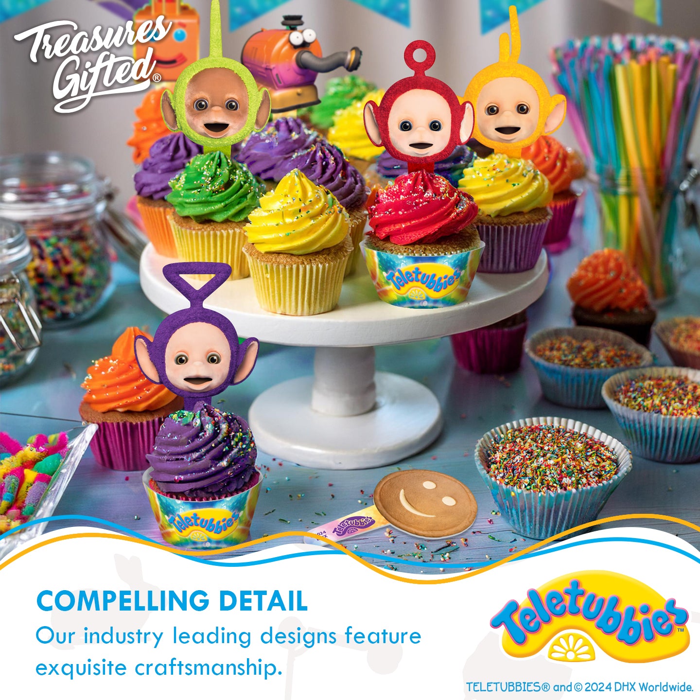 Teletubbies Cupcake Toppers & Teletubbies Cupcake Wrappers