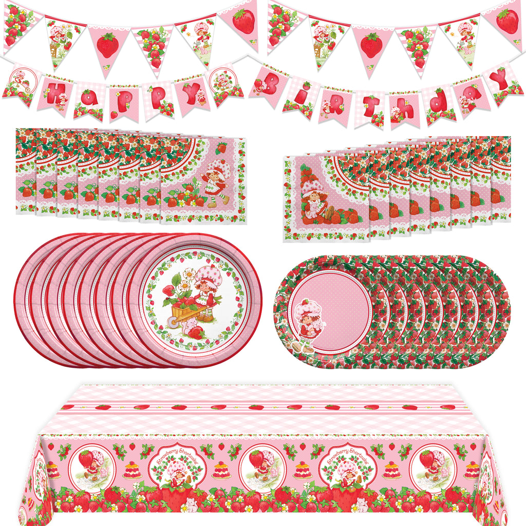 Strawberry Shortcake Birthday Supplies Complete Set for 24 Guests