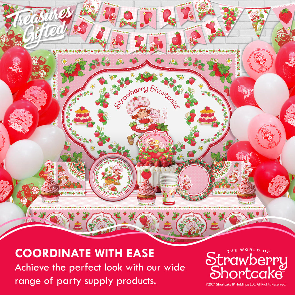 Strawberry Shortcake Birthday Supplies Complete Set for 24 Guests