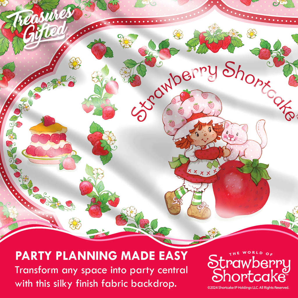 Strawberry Shortcake Backdrop - Strawberry Shortcake Birthday Supplies
