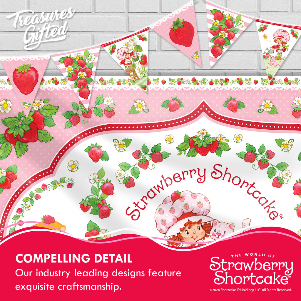 Strawberry Shortcake Backdrop - Strawberry Shortcake Birthday Supplies