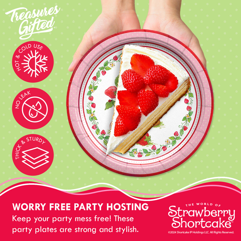 Strawberry Shortcake Plates 9in - Strawberry Shortcake Birthday Supplies