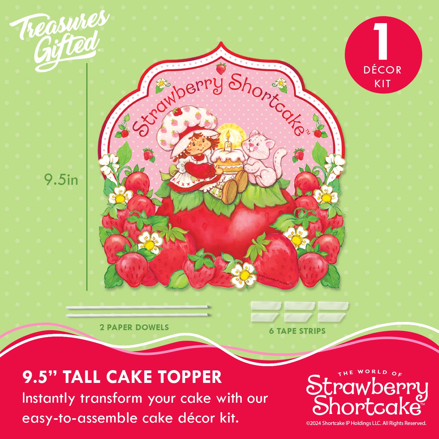 Strawberry Shortcake Cake Topper - Strawberry Shortcake Birthday Supplies