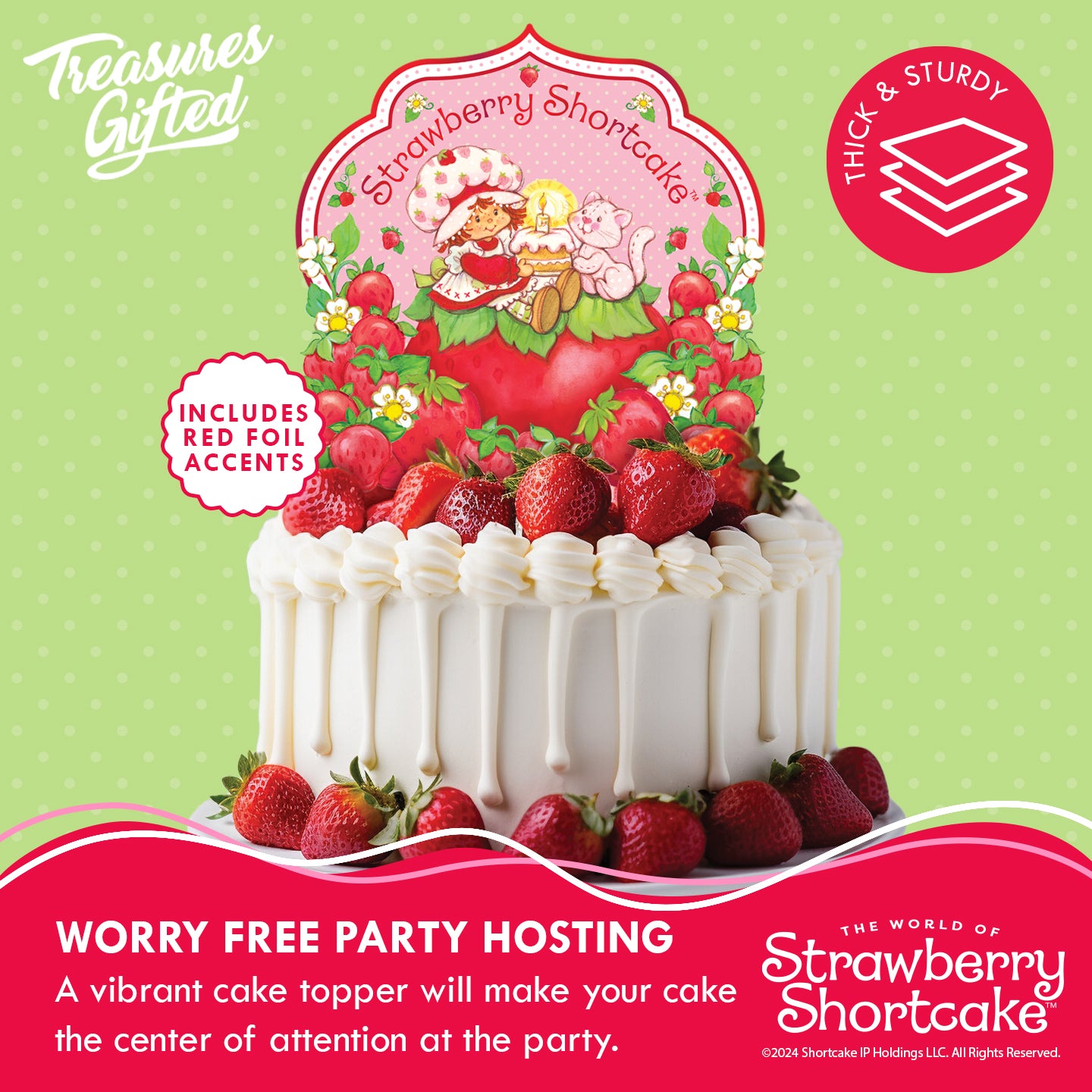Strawberry Shortcake Cake Topper - Strawberry Shortcake Birthday Supplies