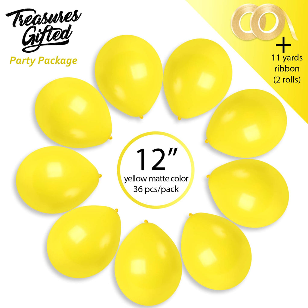 Yellow Balloons - 12 Inch Latex Balloons