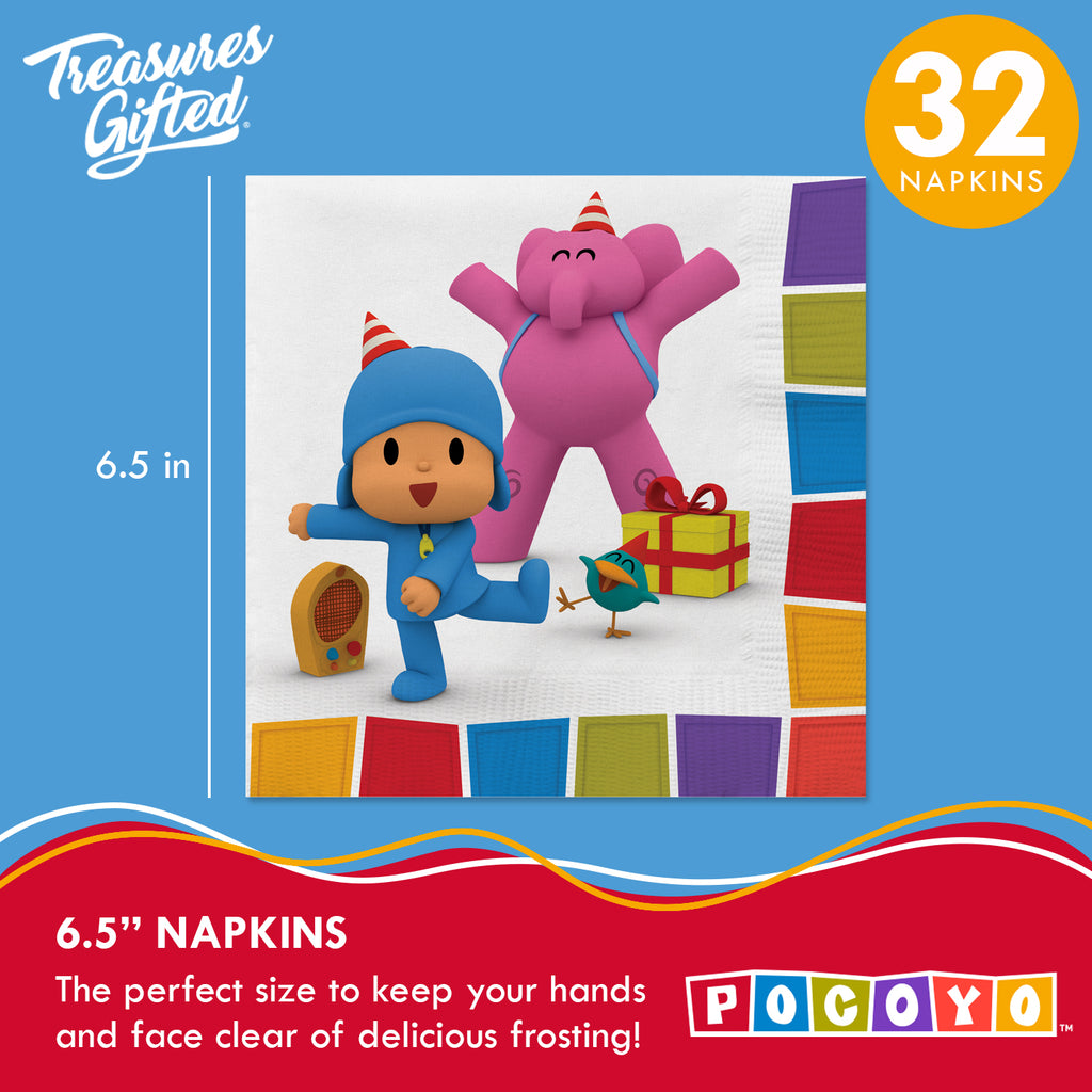 Pocoyo Birthday Party Supplies Tableware Starter Set for 24 Guests