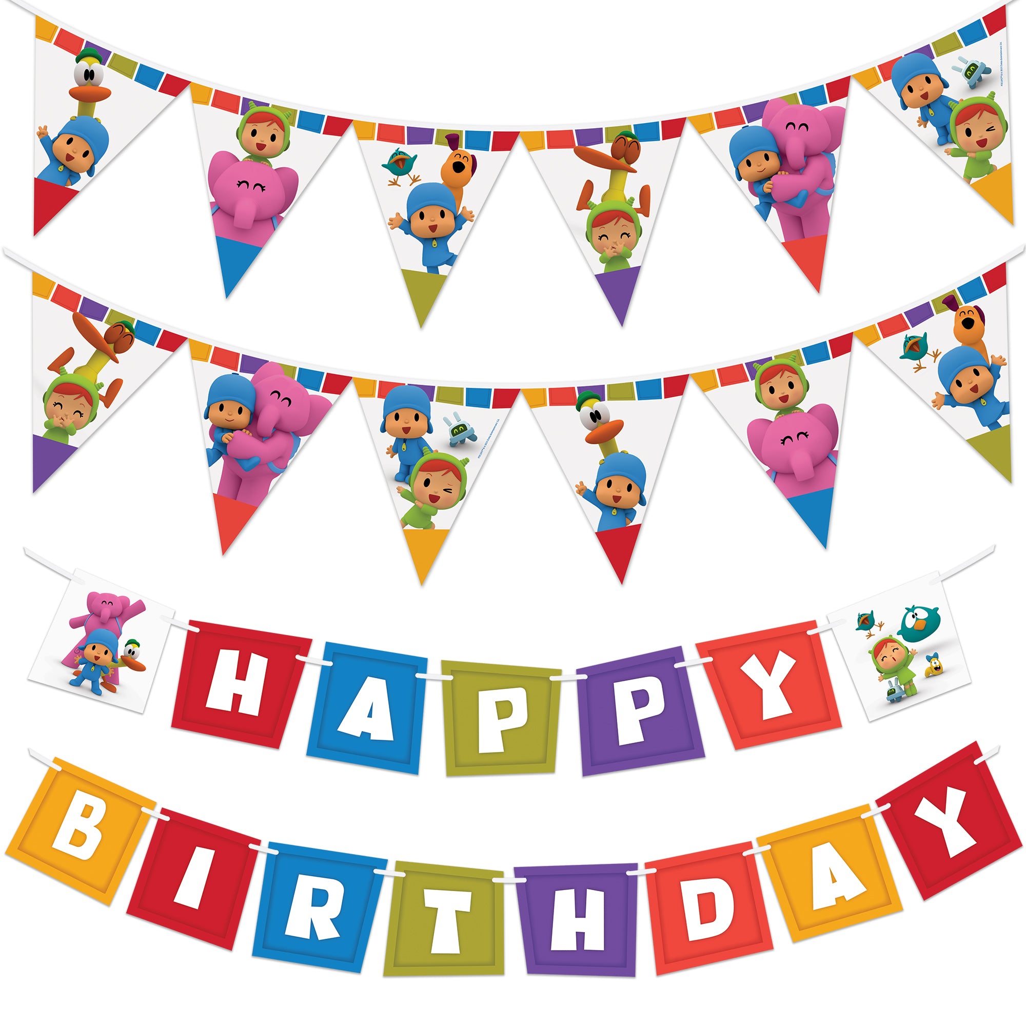 Pocoyo Banner & Pennants Kit - Pocoyo Party Supplies