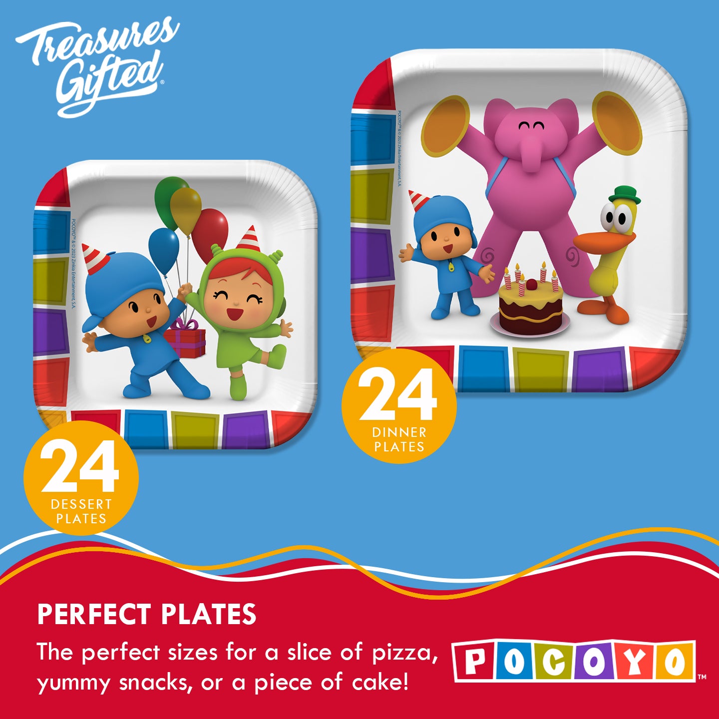 Pocoyo Party Supplies Complete Set for 24 Guests
