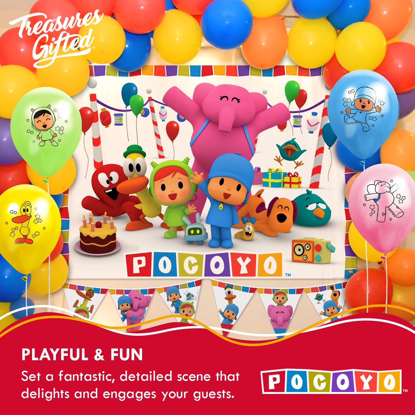 Pocoyo Balloon Bouquet - Pocoyo Party Supplies