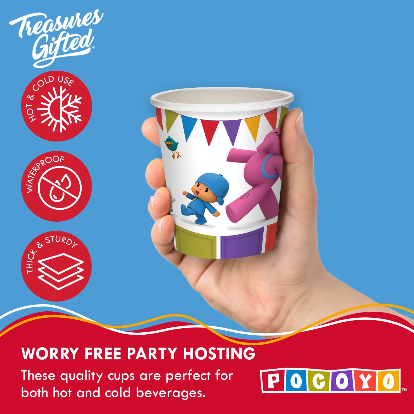 Pocoyo Cups - Pocoyo Party Supplies