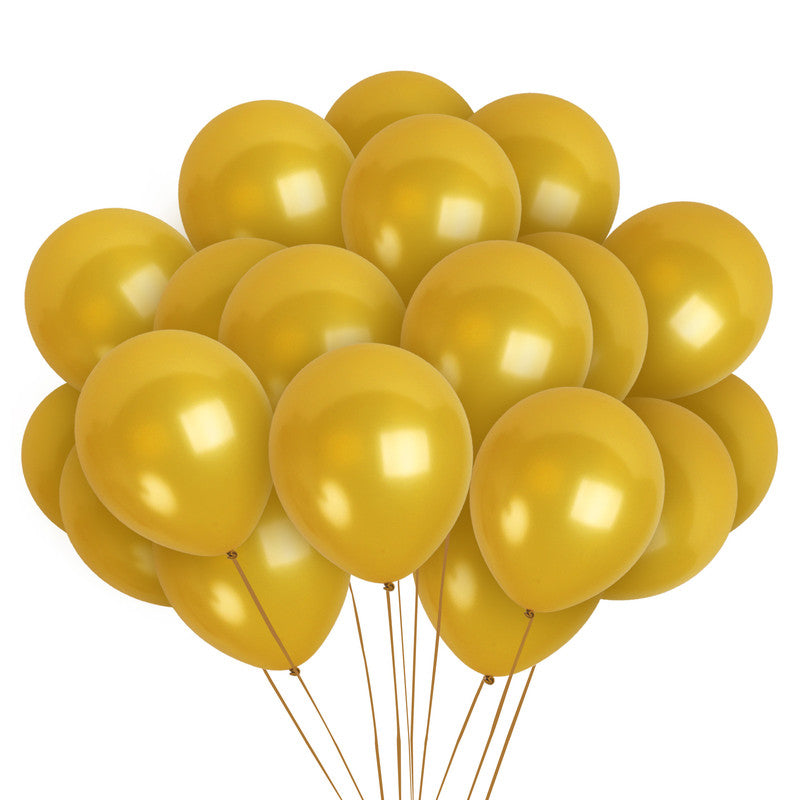 Pearlescent Gold Balloons - 12 Inch Latex Balloons