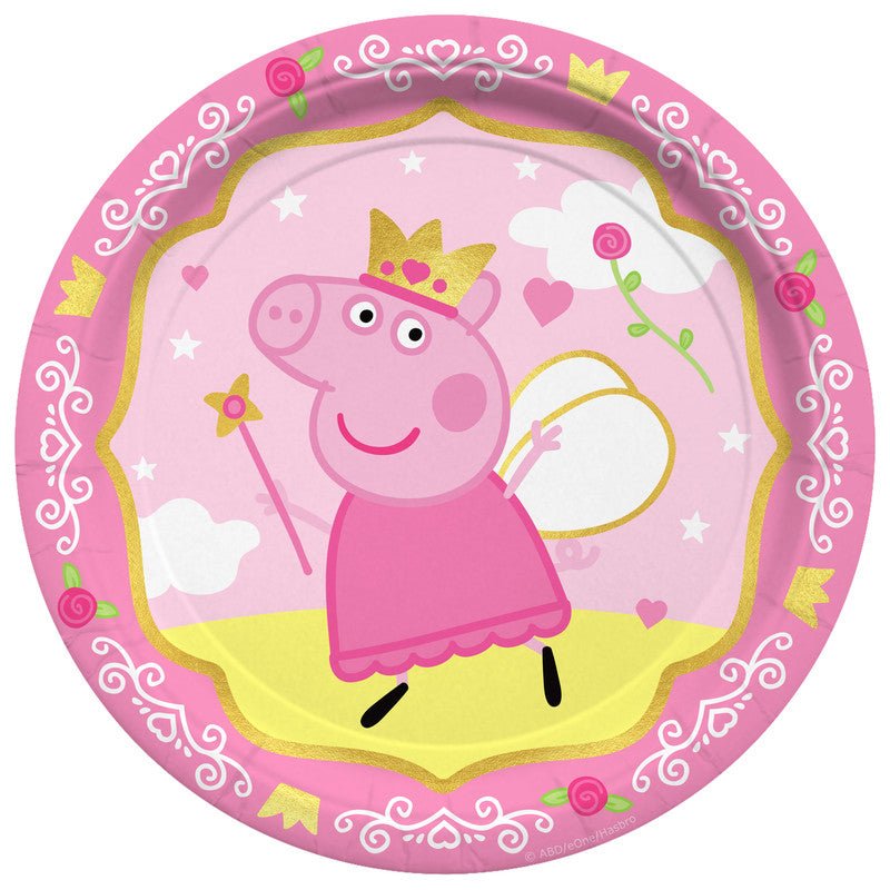 Princess Peppa Pig Plates 7in - Princess Peppa Pig Party Supplies