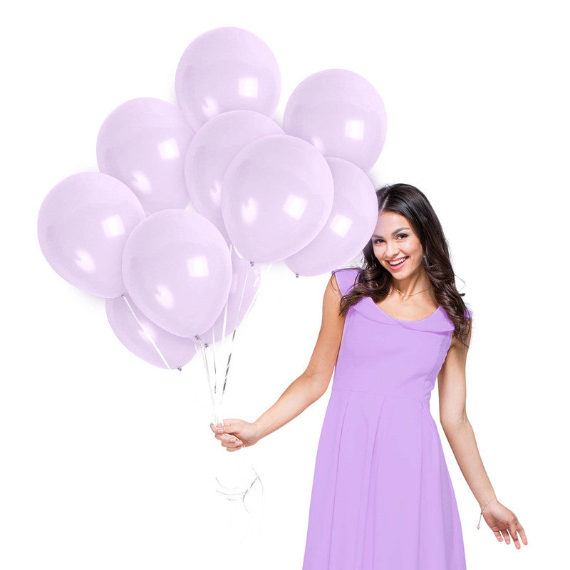 Macaron Pastel Purple Balloons - 12 Inch Latex Balloons