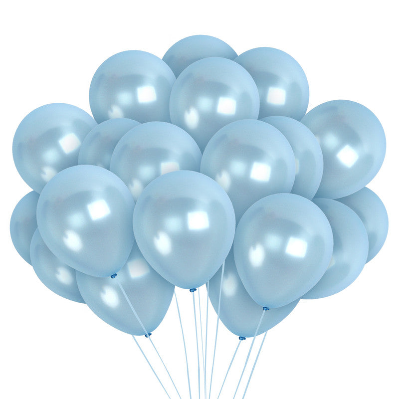 Pearlescent Powder Blue Balloons - 12 Inch Latex Balloons