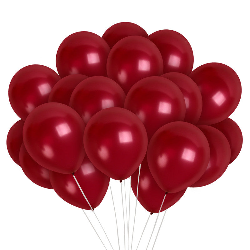Pearlescent Burgundy Balloons - 12 Inch Latex Balloons