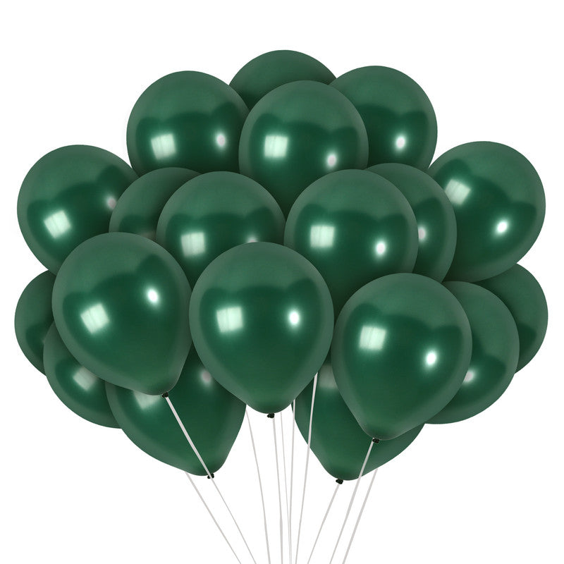 Pearlescent Pine Green Balloons - 12 Inch Latex Balloons