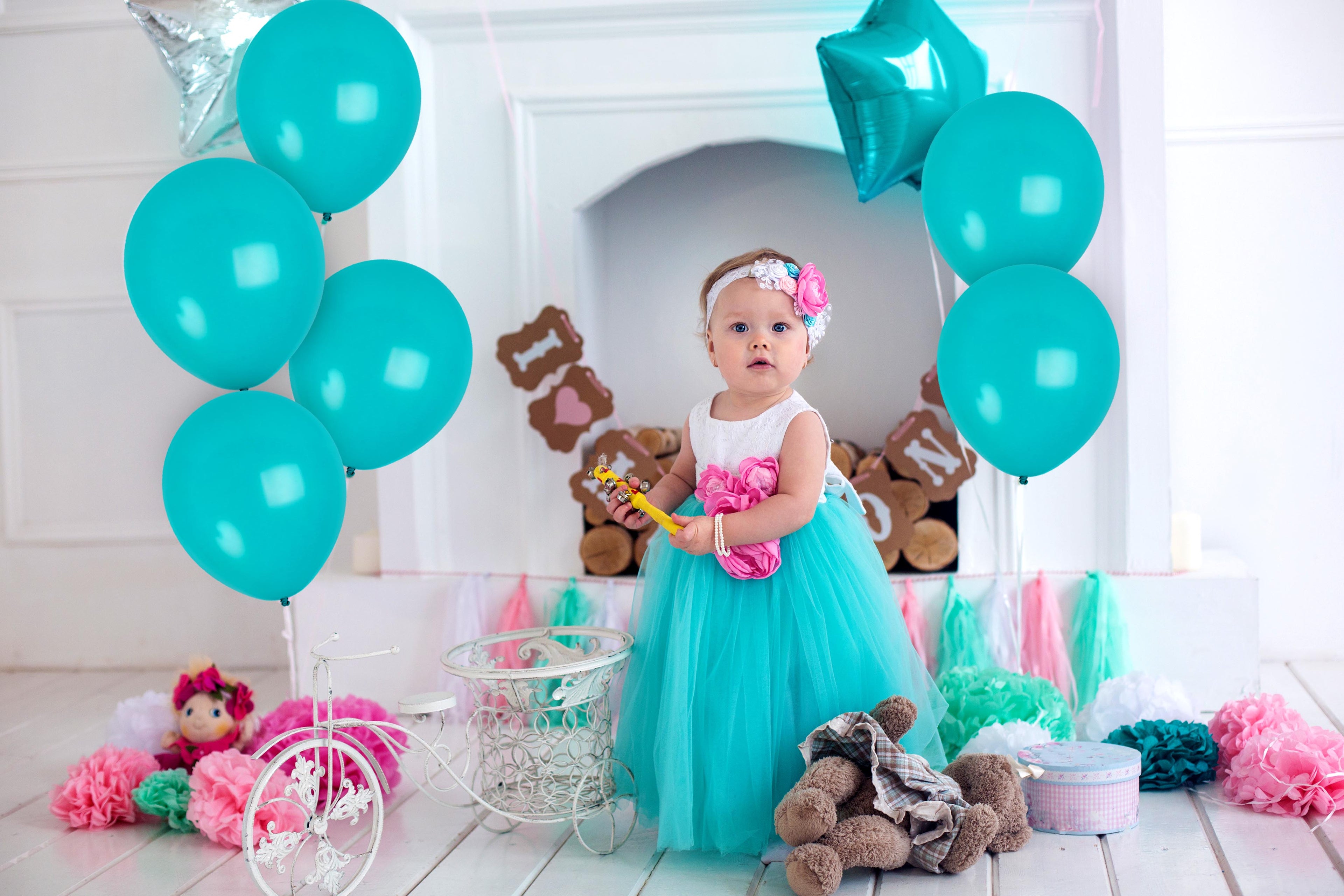 Turquoise Balloons - 12 Inch Latex Balloons