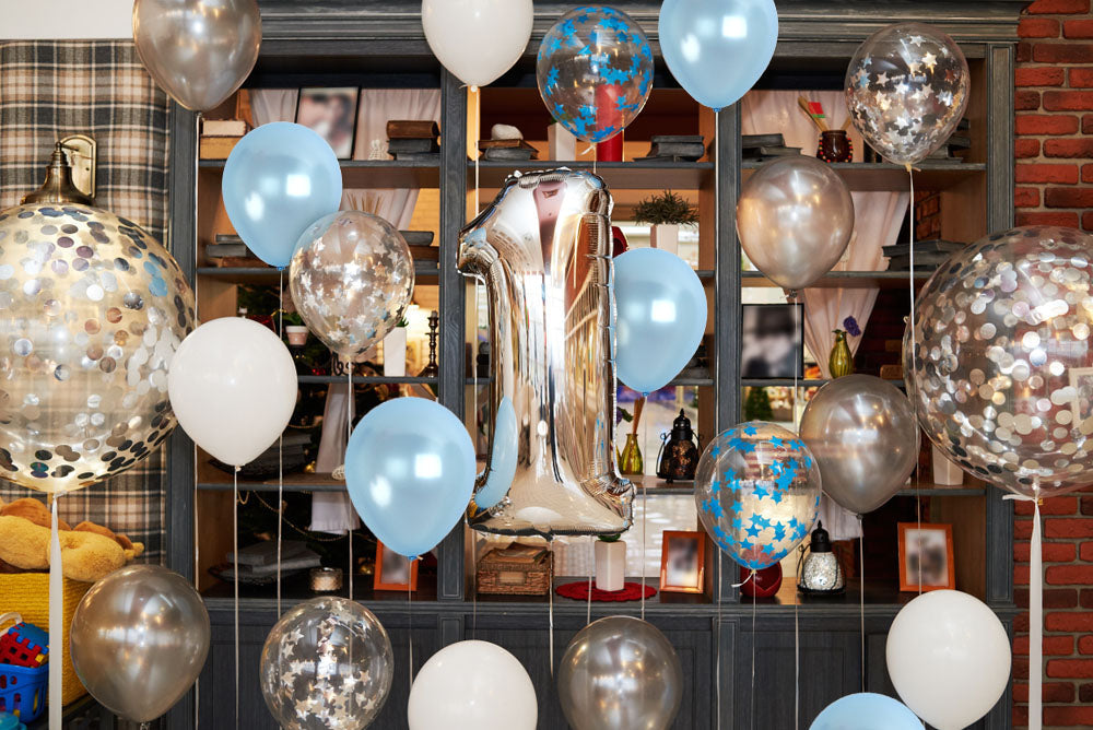 Pearlescent Powder Blue Balloons - 12 Inch Latex Balloons