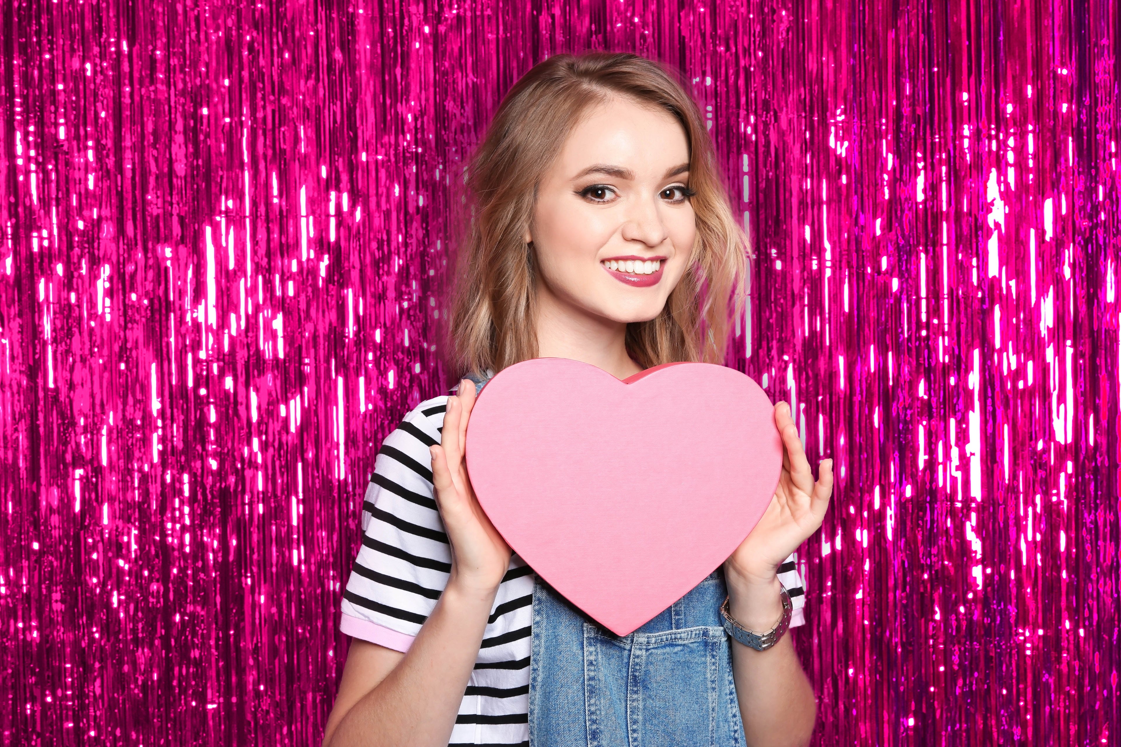 Magenta Pink Foil Fringe Curtain - 3ft x 8ft Tinsel Curtain