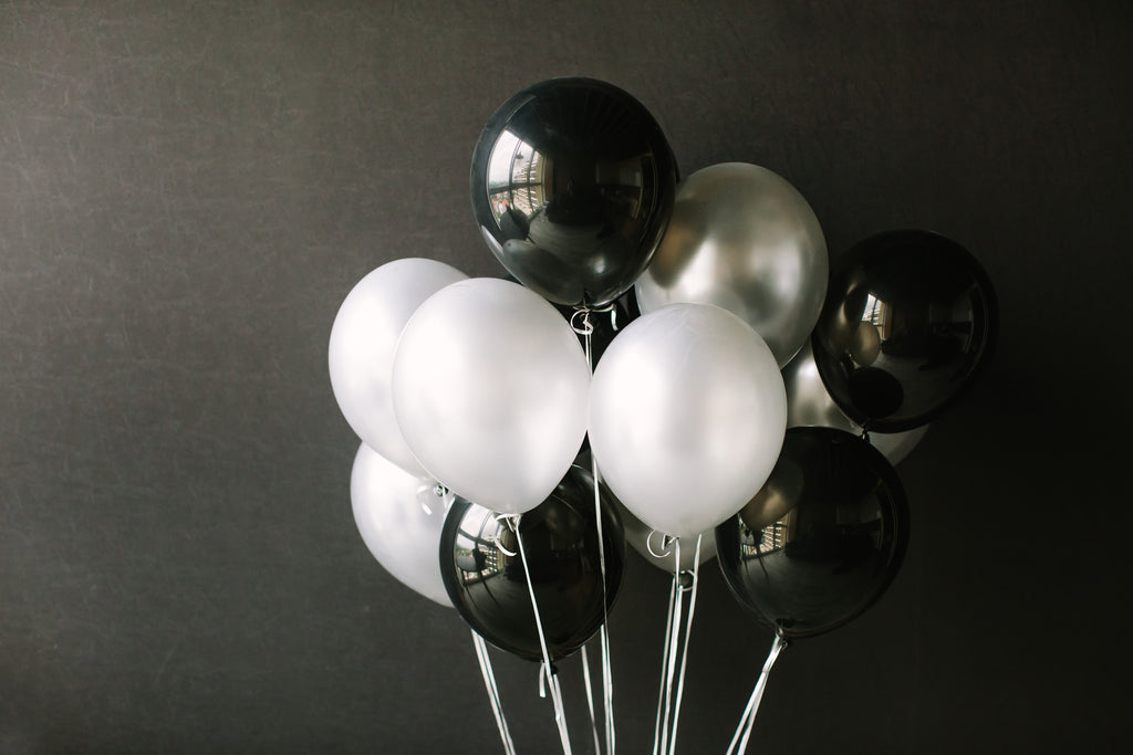 Silver Chrome Balloons - 12 Inch Latex Balloons