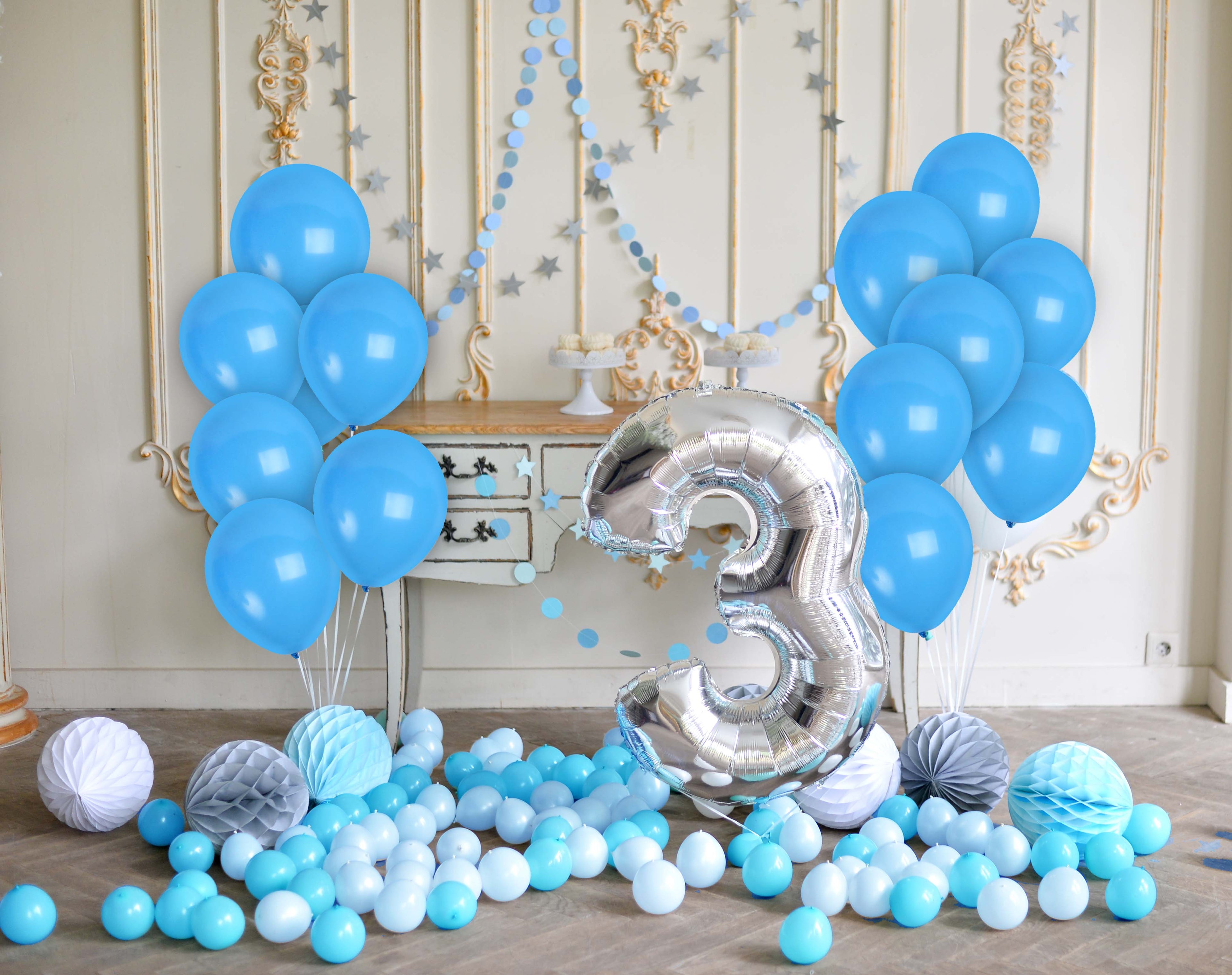 Light Blue Balloons - 12 Inch Latex Balloons