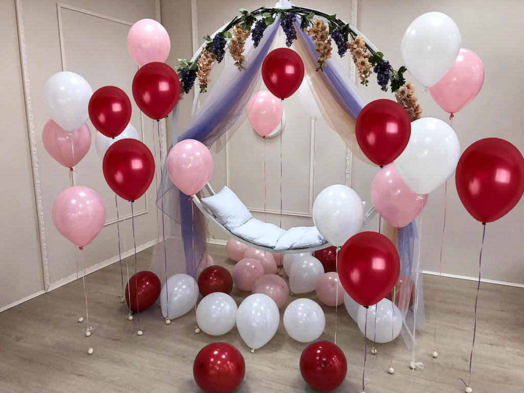 Pearlescent Burgundy Balloons - 12 Inch Latex Balloons