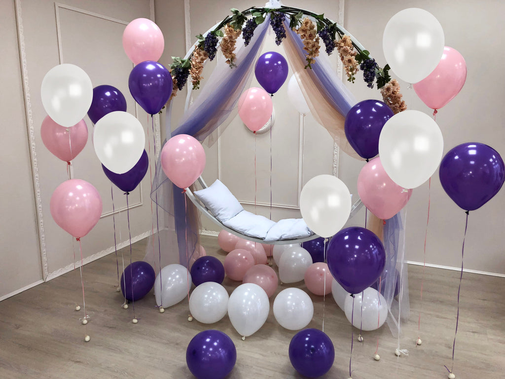 Pearlescent White Balloons - 12 Inch Latex Balloons