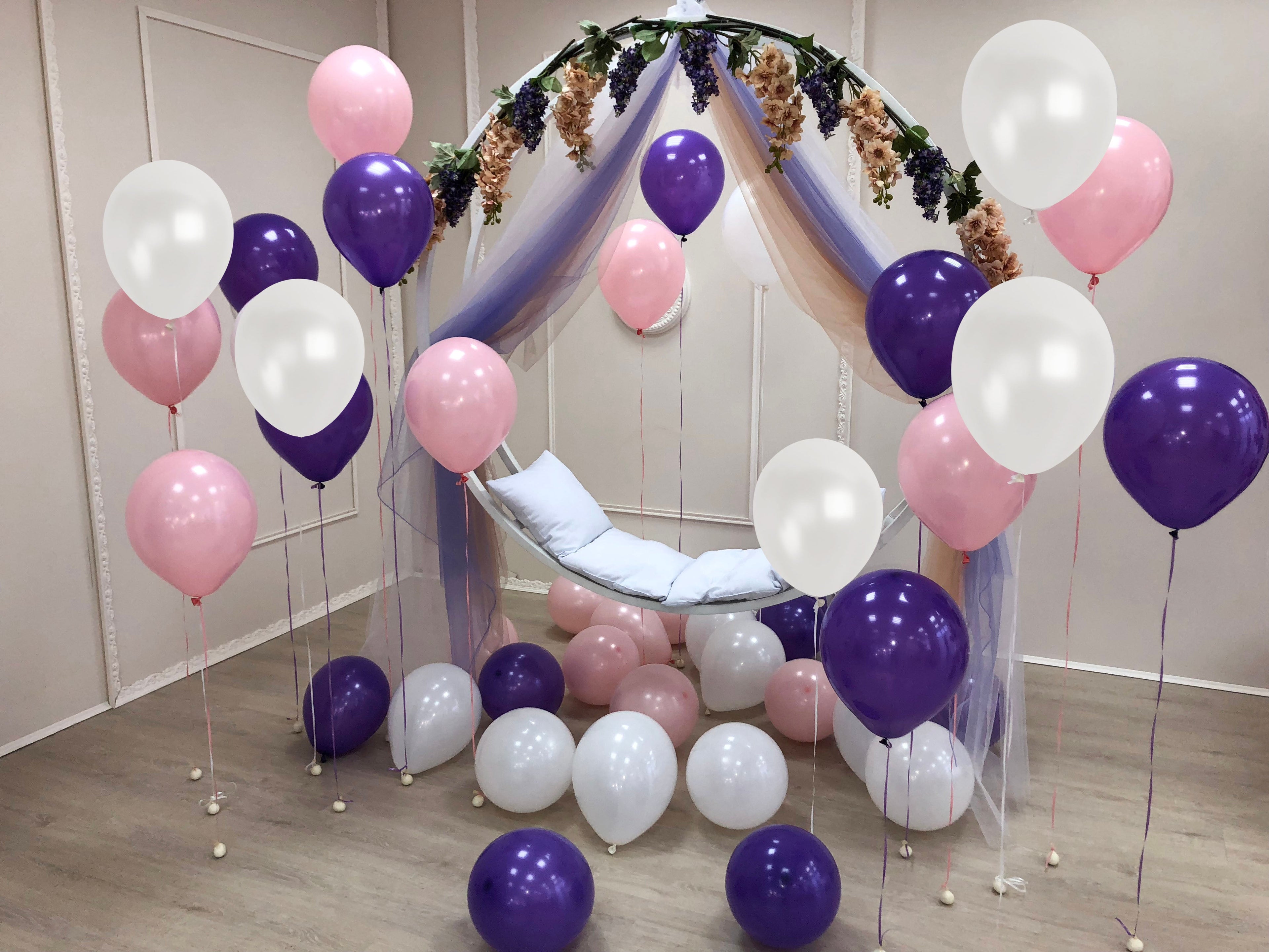 Pearlescent White Balloons - 12 Inch Latex Balloons