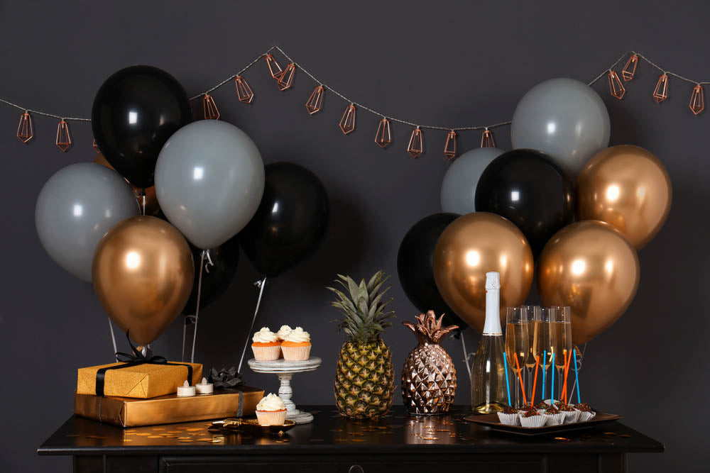 Gold Chrome Balloons - 12 Inch Latex Balloons