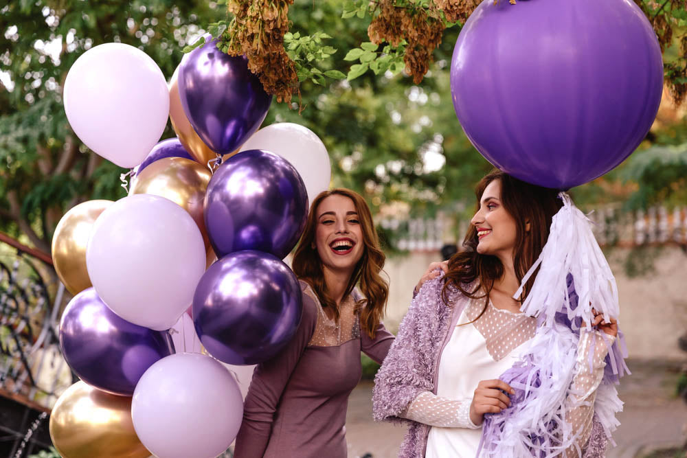 Purple Chrome Balloons - 12 Inch Latex Balloons