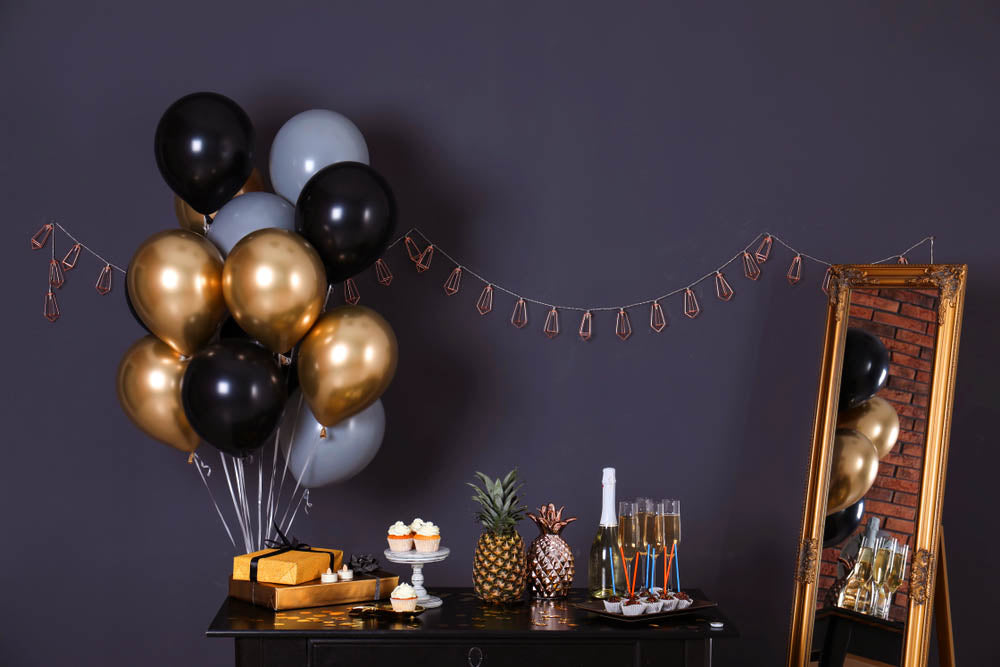 Gold Chrome Balloons - 12 Inch Latex Balloons