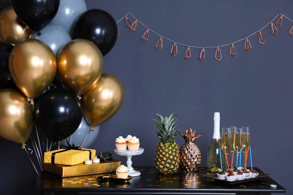 Gold Chrome Balloons - 12 Inch Latex Balloons