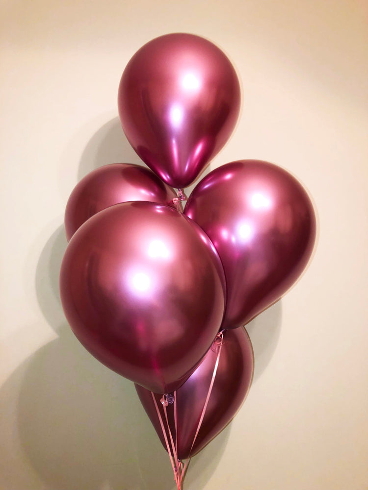 Red Chrome Balloons - 12 Inch Latex Balloons