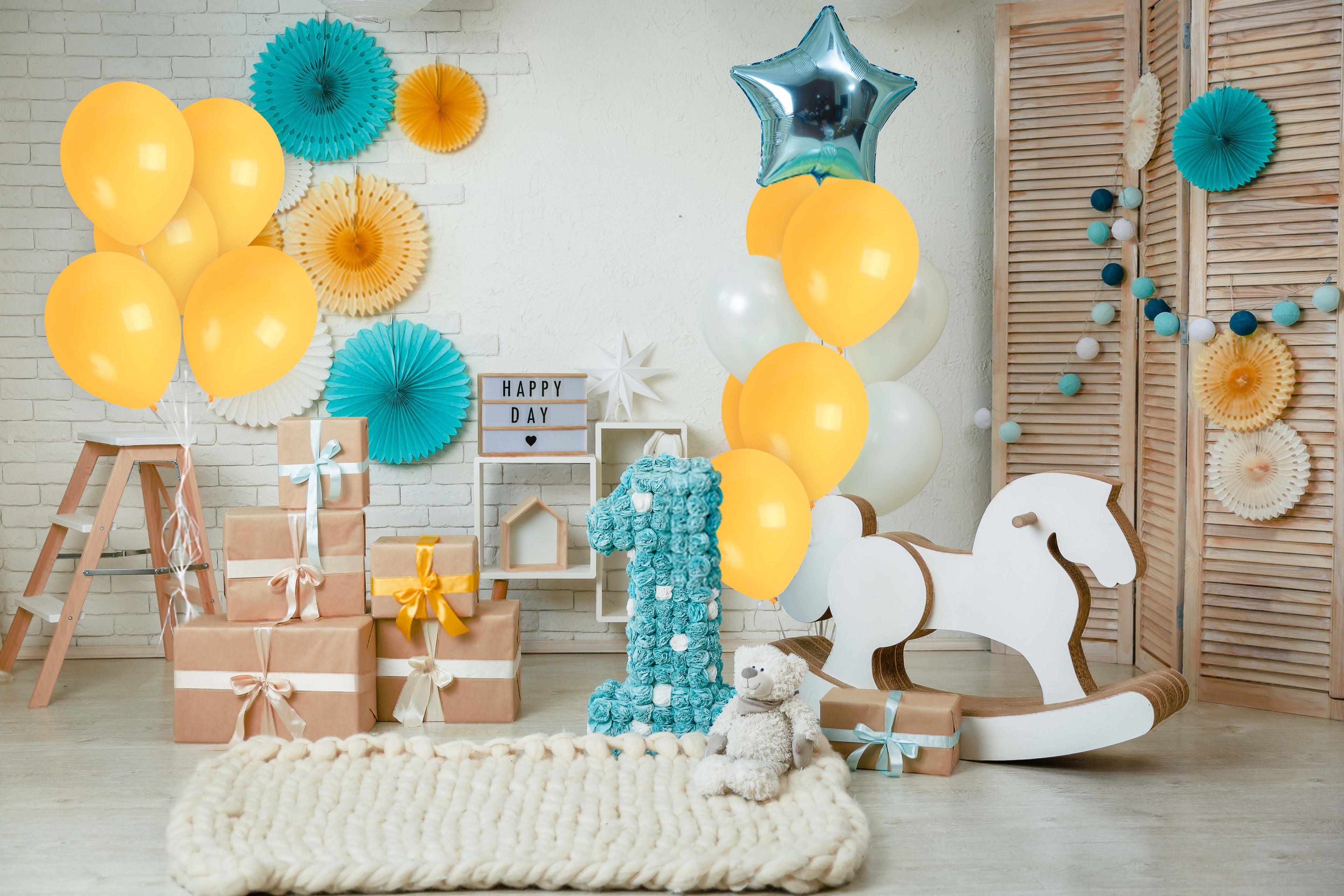 Dark Yellow Balloons - 12 Inch Latex Balloons