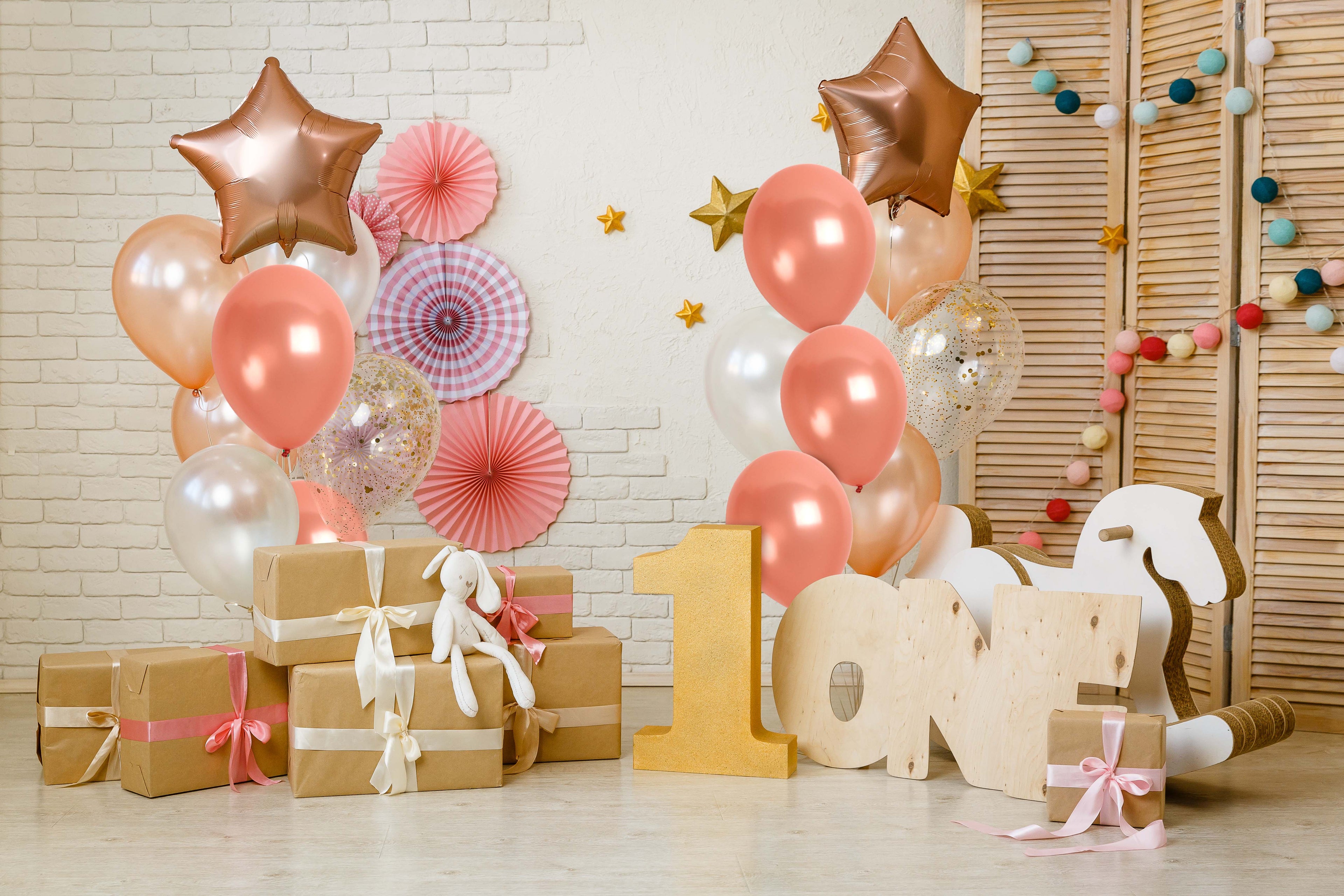 Pearlescent Rose Gold Balloons - 12 Inch Latex Balloons