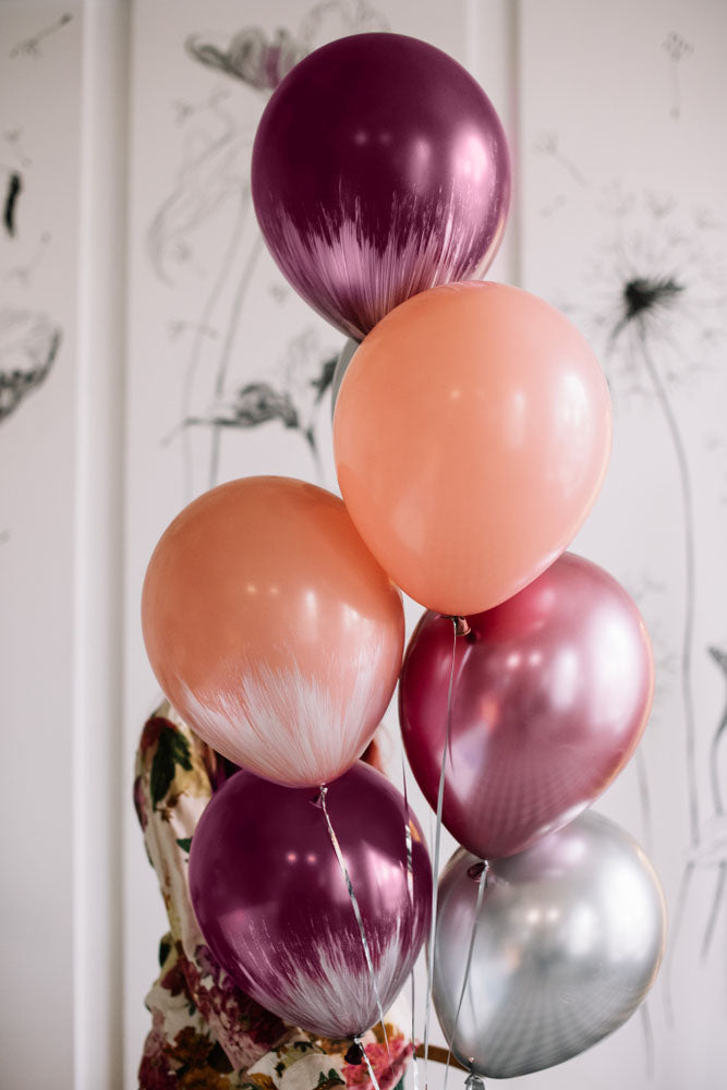 Pearlescent Plum Purple Balloons - 12 Inch Latex Balloons