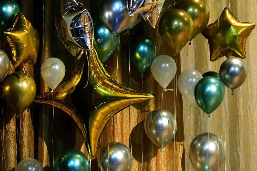 Green Chrome Balloons - 12 Inch Latex Balloons