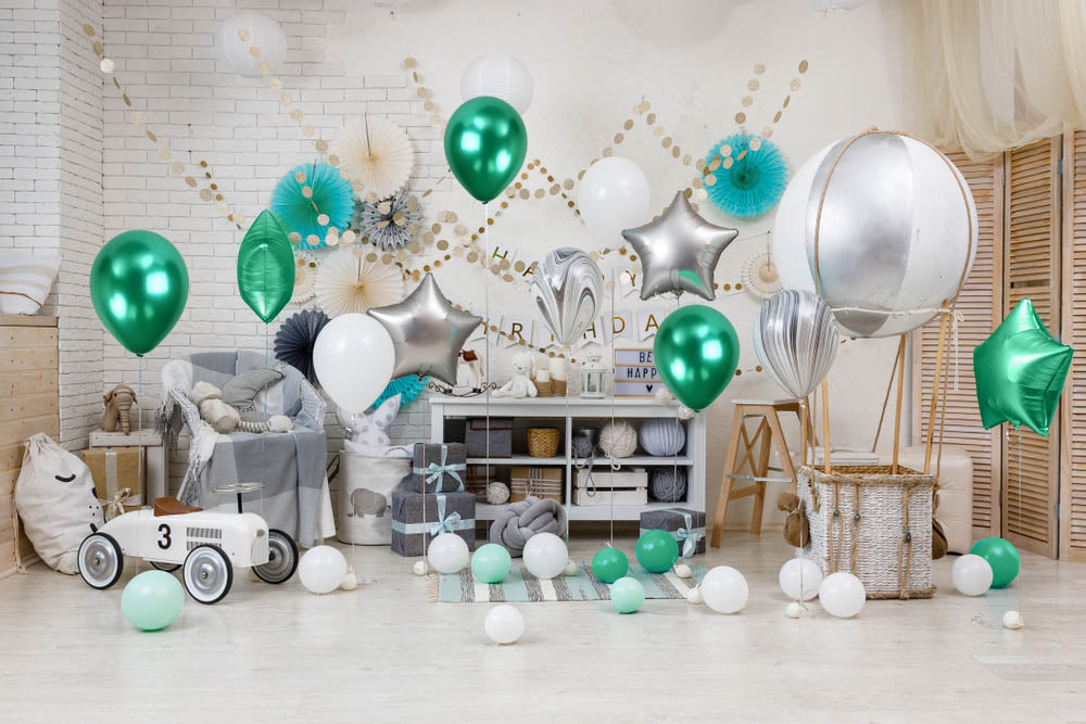 Green Chrome Balloons - 12 Inch Latex Balloons