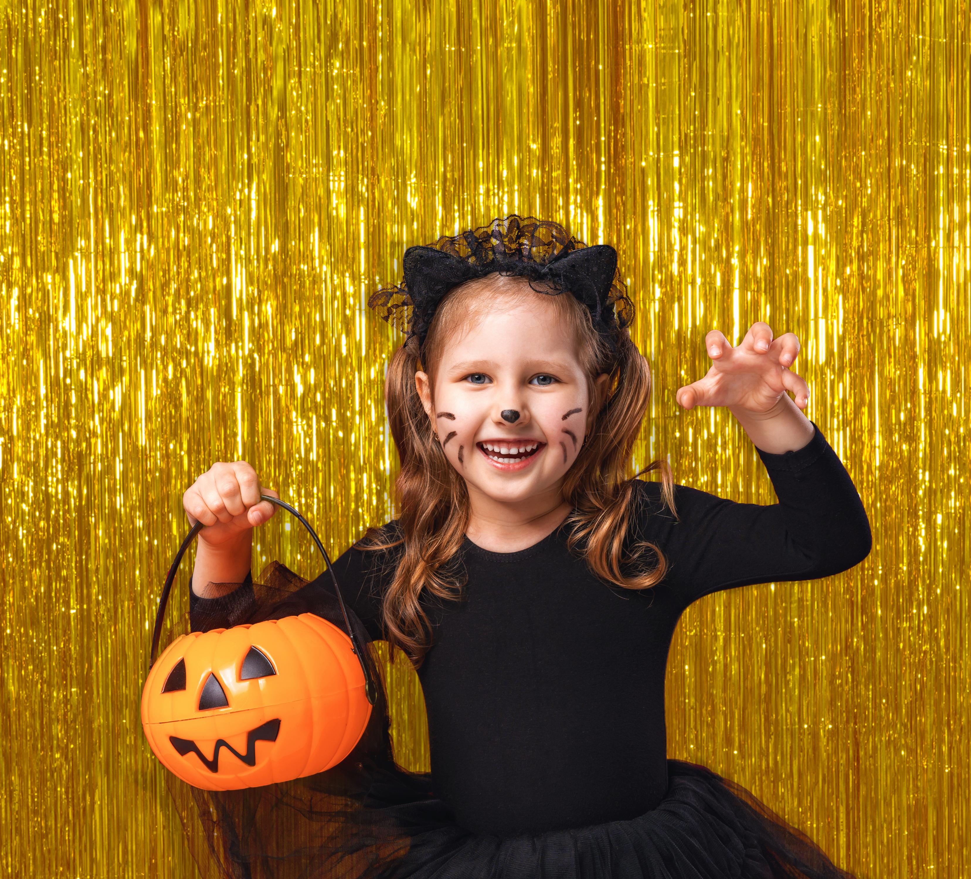 Gold Foil Fringe Curtain - 3ft x 8ft Tinsel Curtain