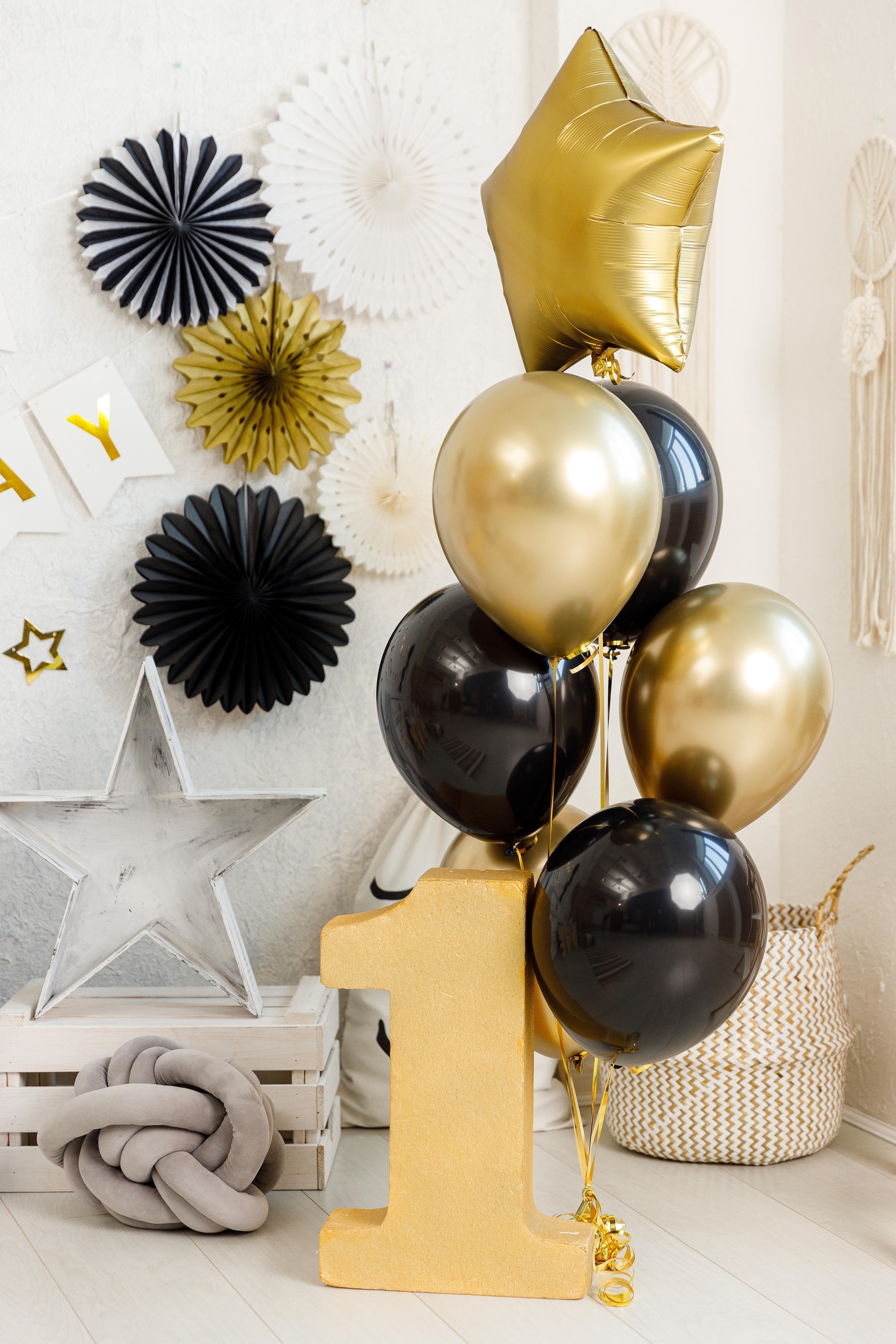 Gold Chrome Balloons - 12 Inch Latex Balloons