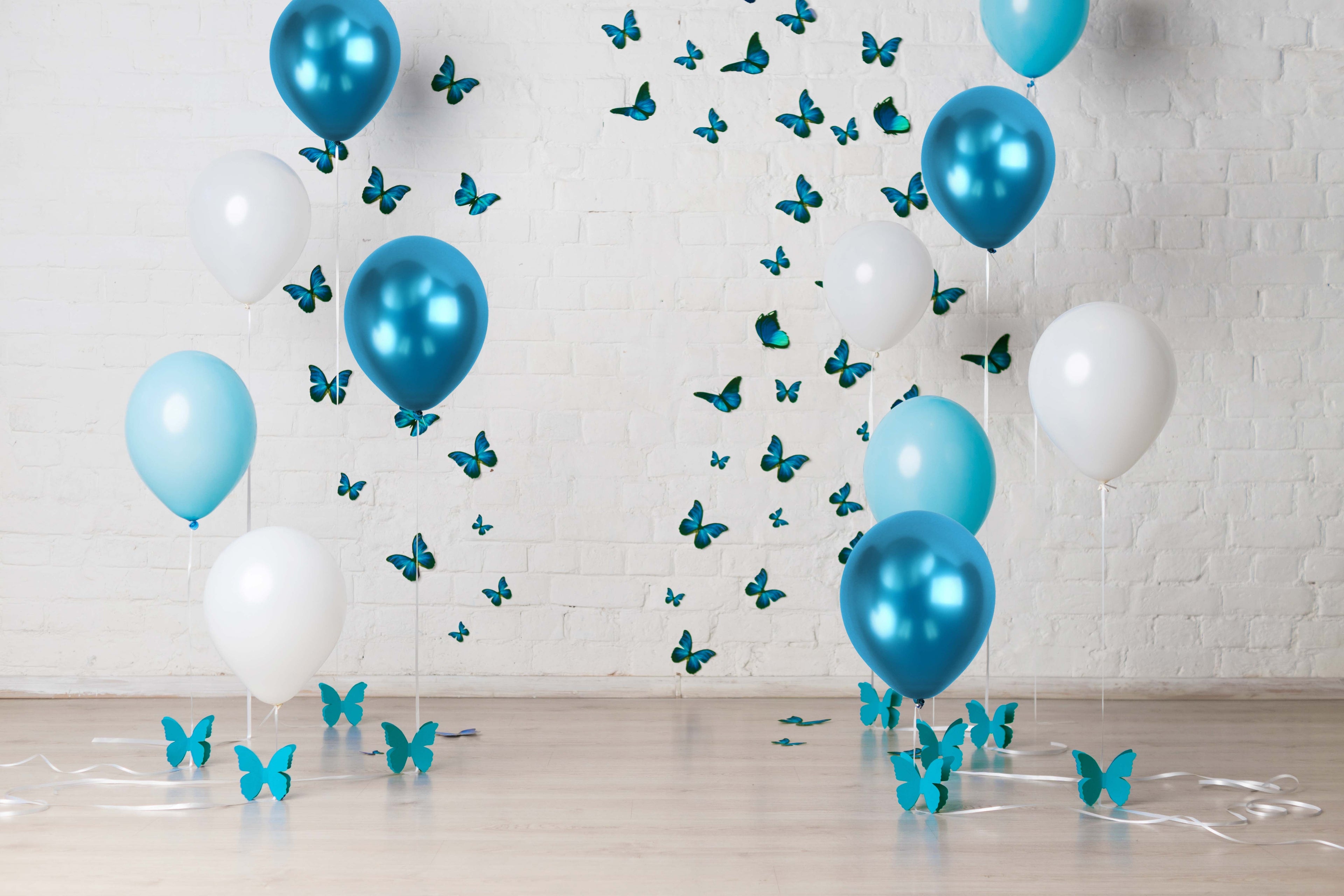 Blue Chrome Balloons - 12 Inch Latex Balloons