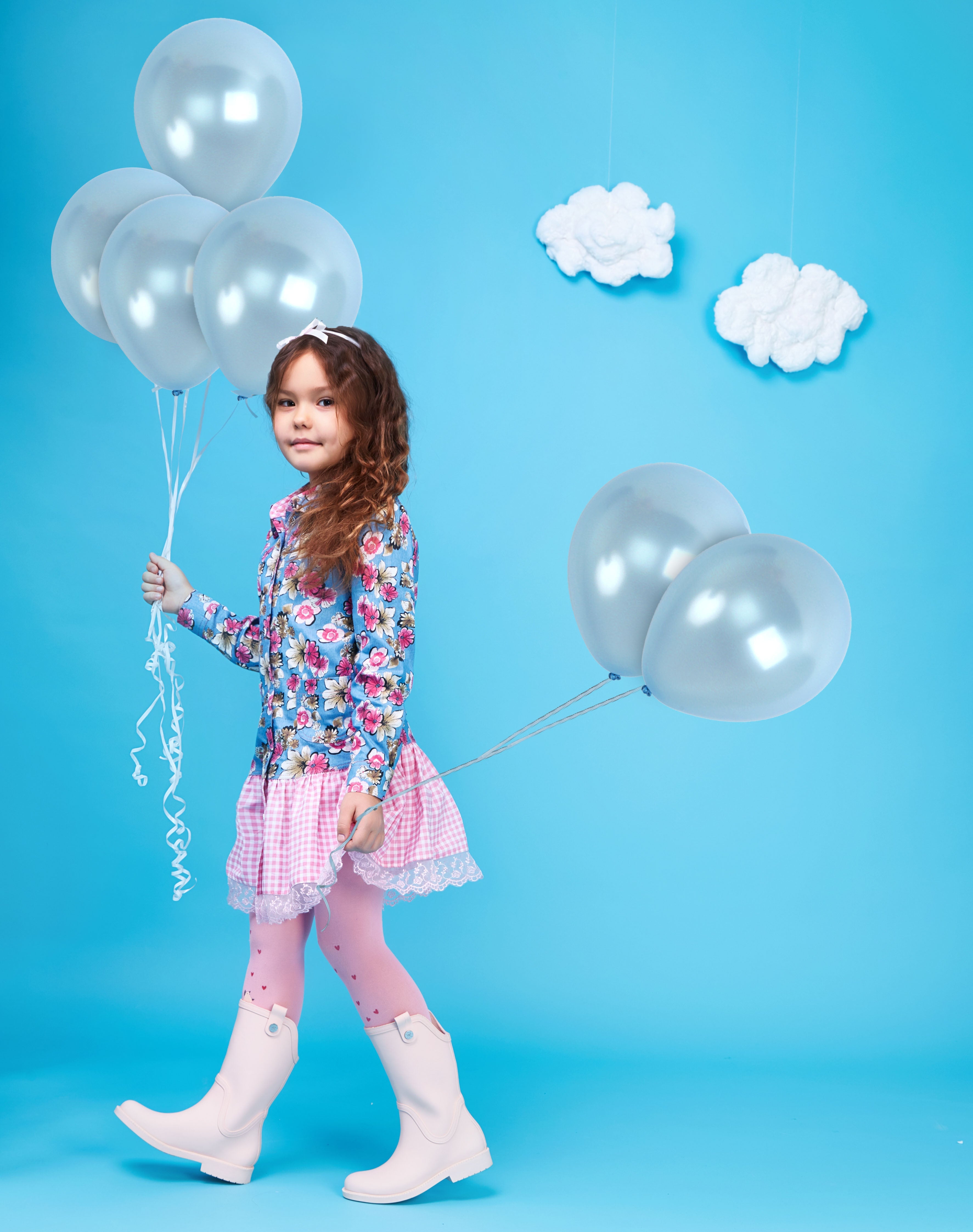 Pearlescent Powder Blue Balloons - 12 Inch Latex Balloons