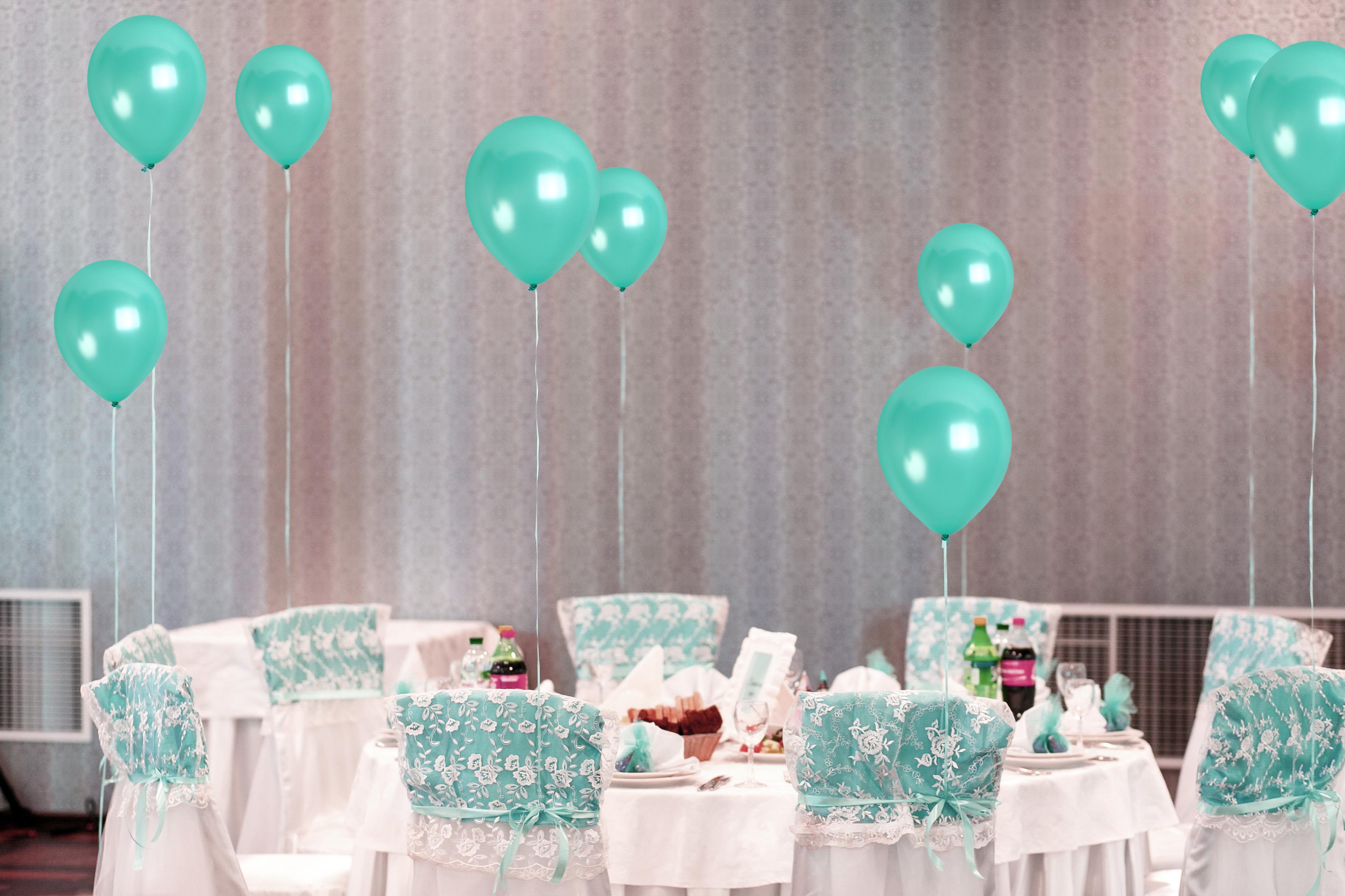 Pearlescent Turquoise Balloons - 12 Inch Latex Balloons