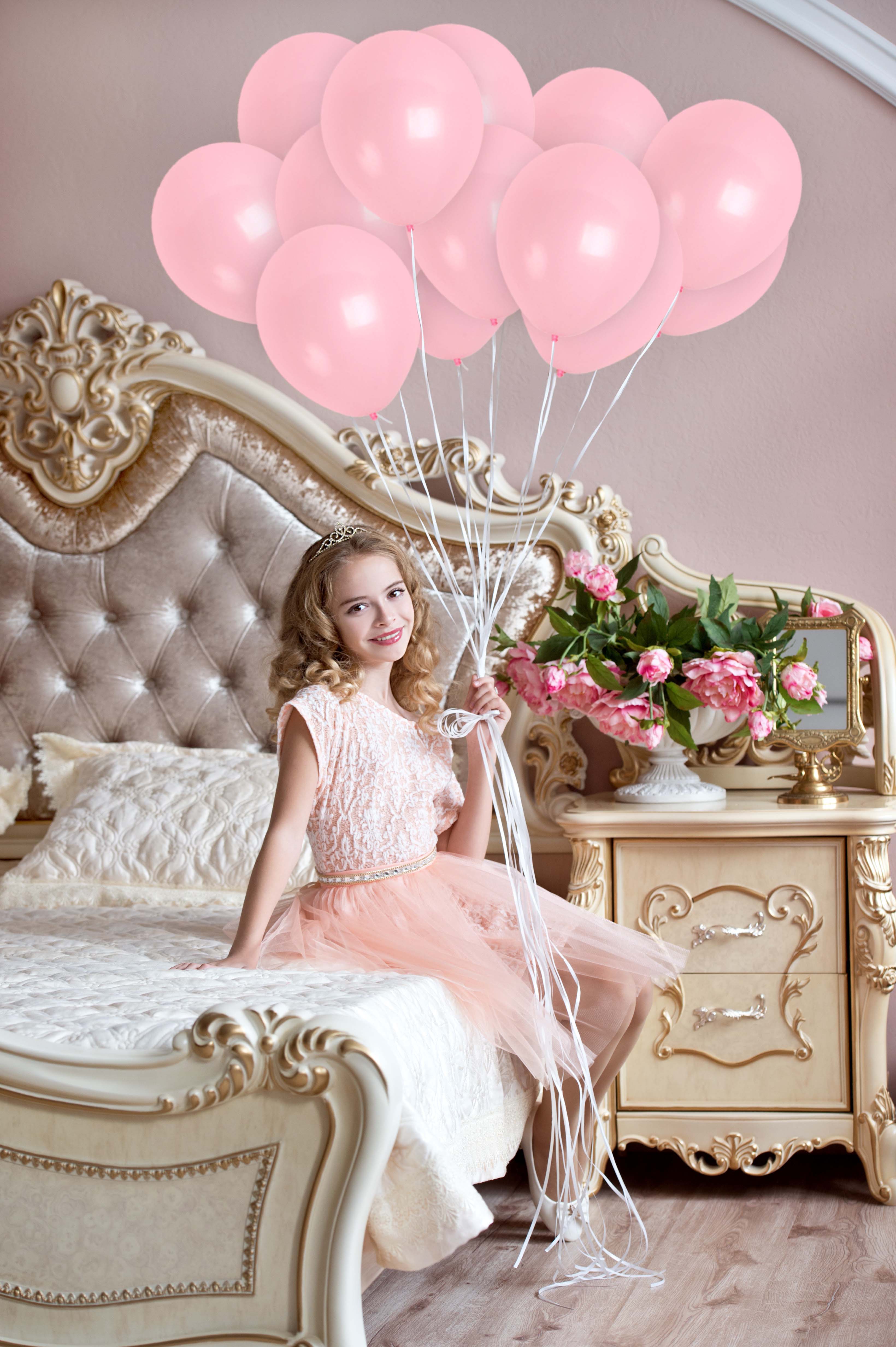 Light Pink Balloons - 12 Inch Latex Balloons