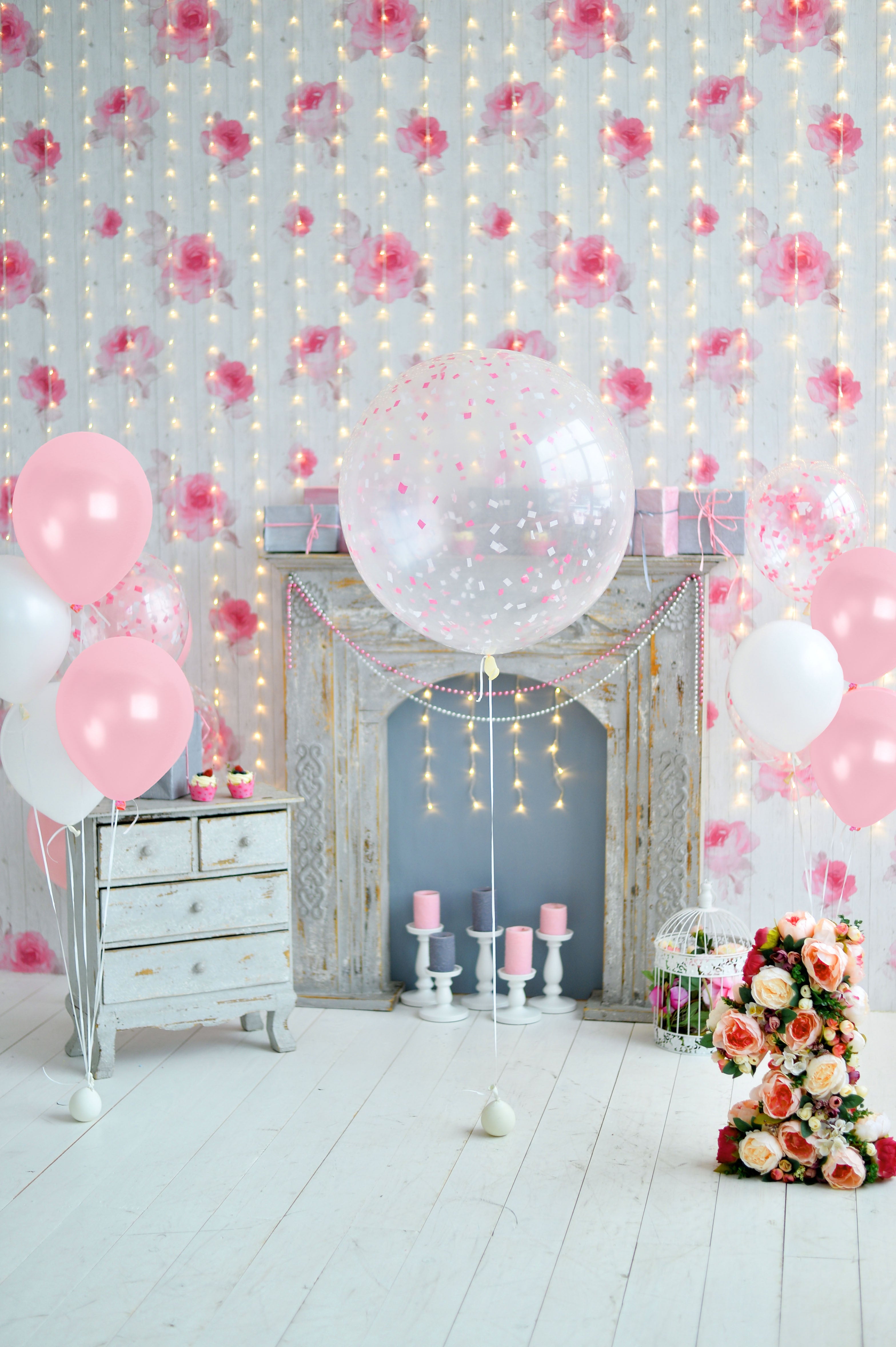 Pearlescent Light Pink Balloons - 12 Inch Latex Balloons