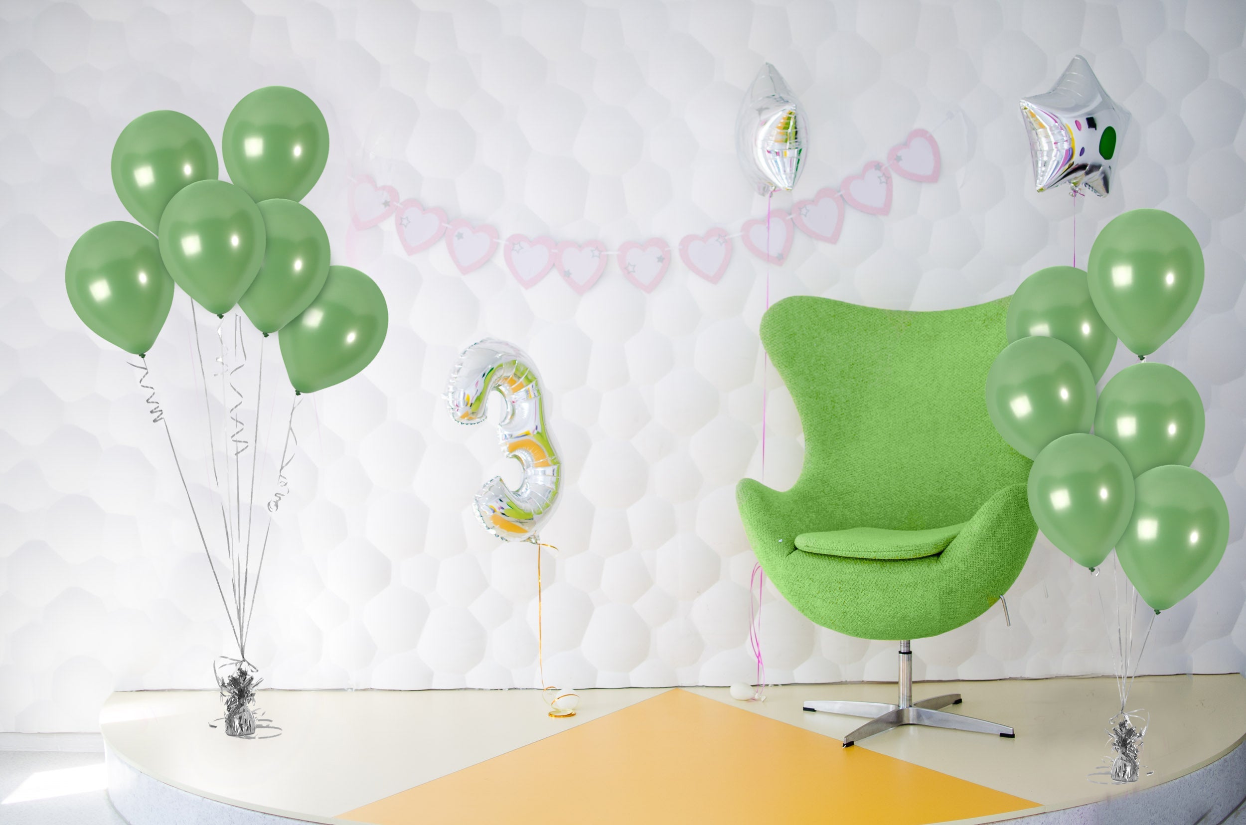 Pearlescent Sage Green Balloons - 12 Inch Latex Balloons