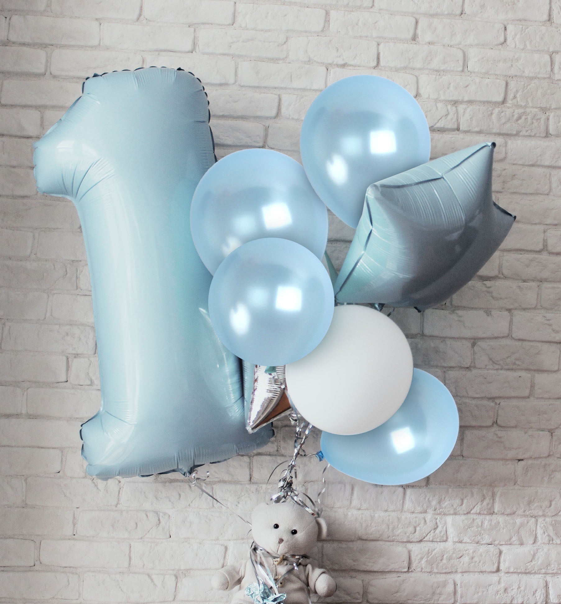Pearlescent Powder Blue Balloons - 12 Inch Latex Balloons